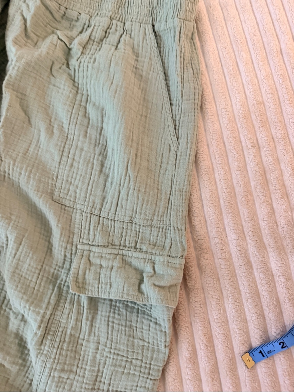 Japna Sage Green Wide-Leg Crinkle Lounge Set - Picture 10 of 12